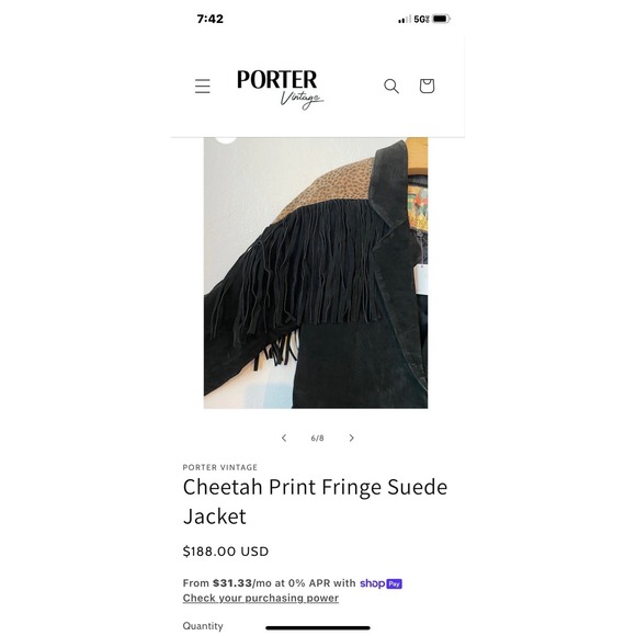 NWT! Cheeta Print Fringe Suede Jacket Women's Large Retail $188.00 - Picture 6 of 14
